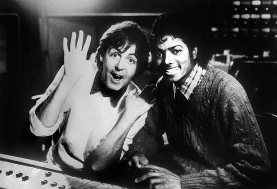 Photo dated on December 19, 1983 shows British singer Paul McCartney and US pop star Michael Jackson (R). Michael Jackson died on June 25, 2009 after suffering a cardiac arrest, sending shockwaves sweeping across the world and tributes pouring for the tortured music icon revered as the "King of Pop."