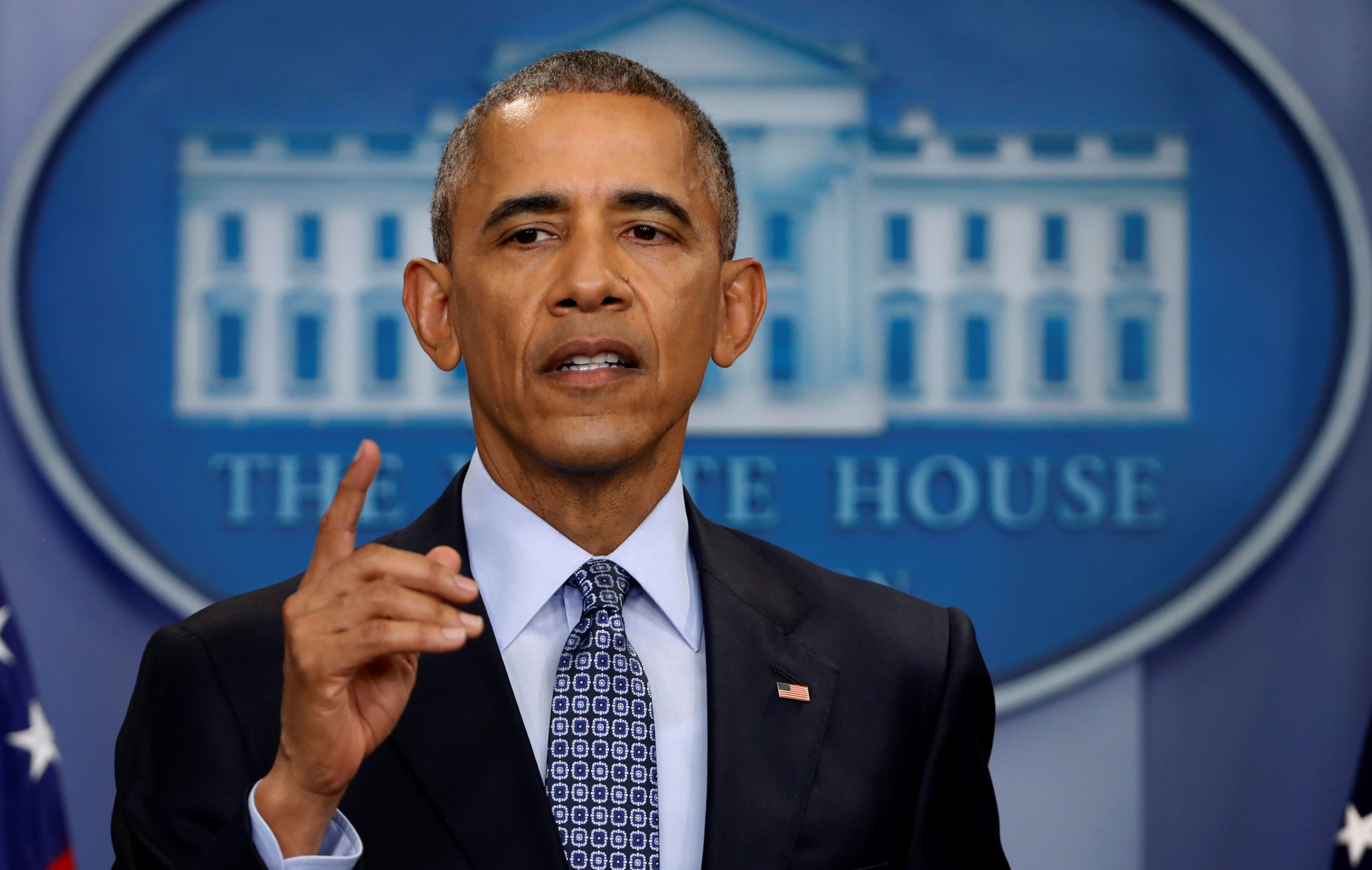 In this photo taken Jan. 18, 2017, President Barack Obama speaks during his fina...