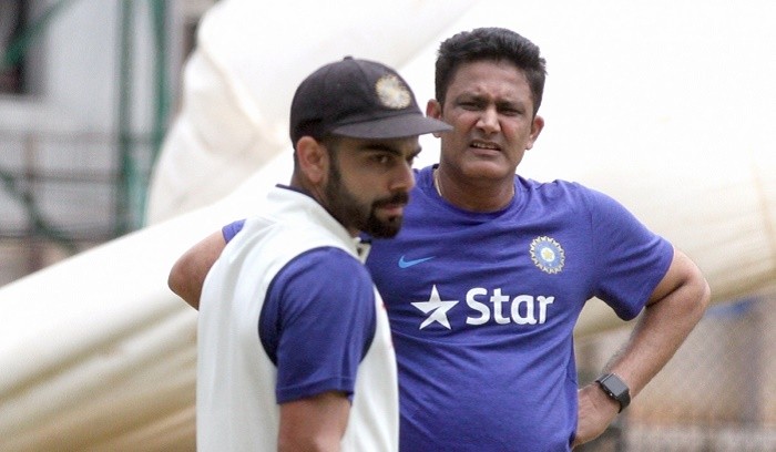 Coach race heats Anil Kumble