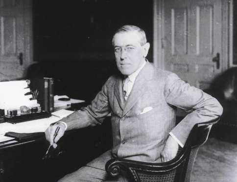 Slide 4 of 14: Portrait of President Woodrow Wilson, 1912