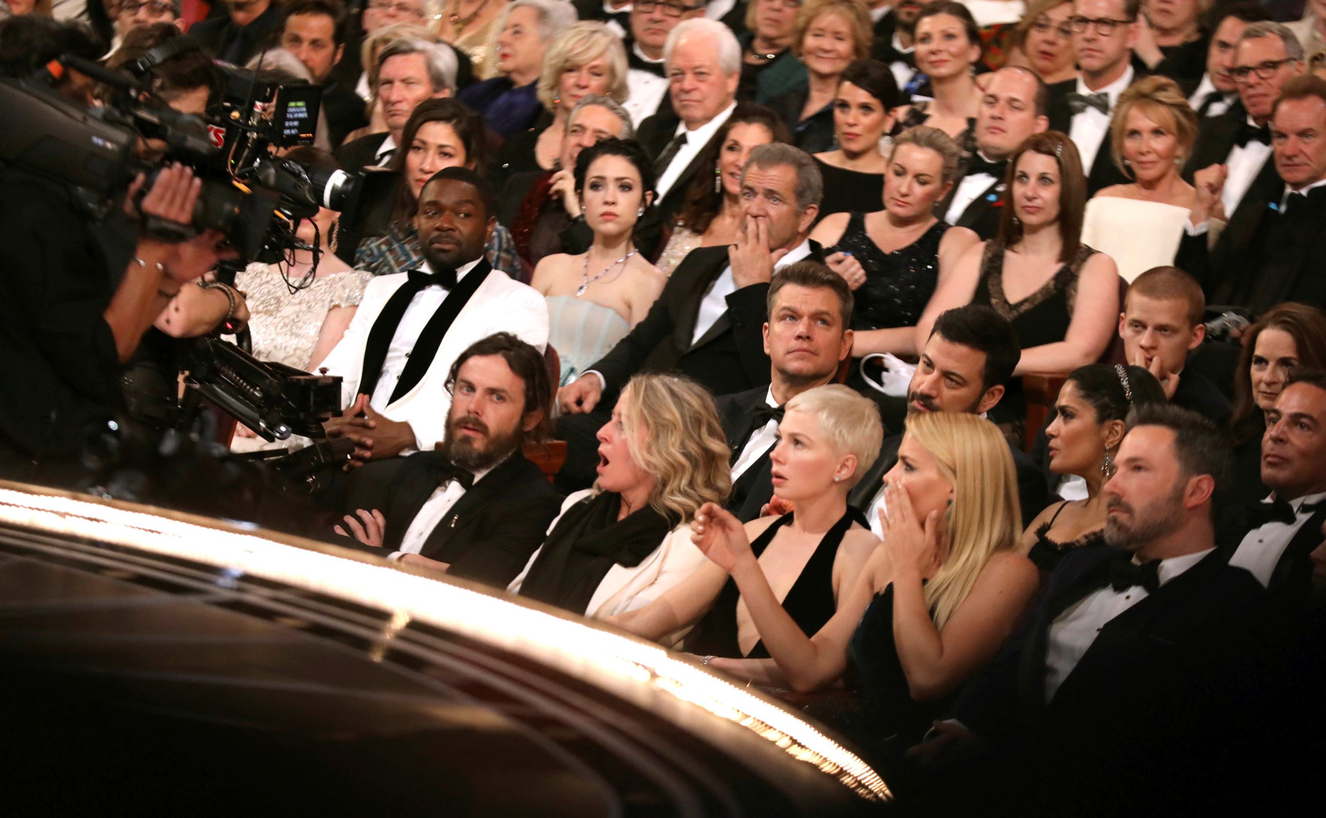 Oscars crowd reacted best picture