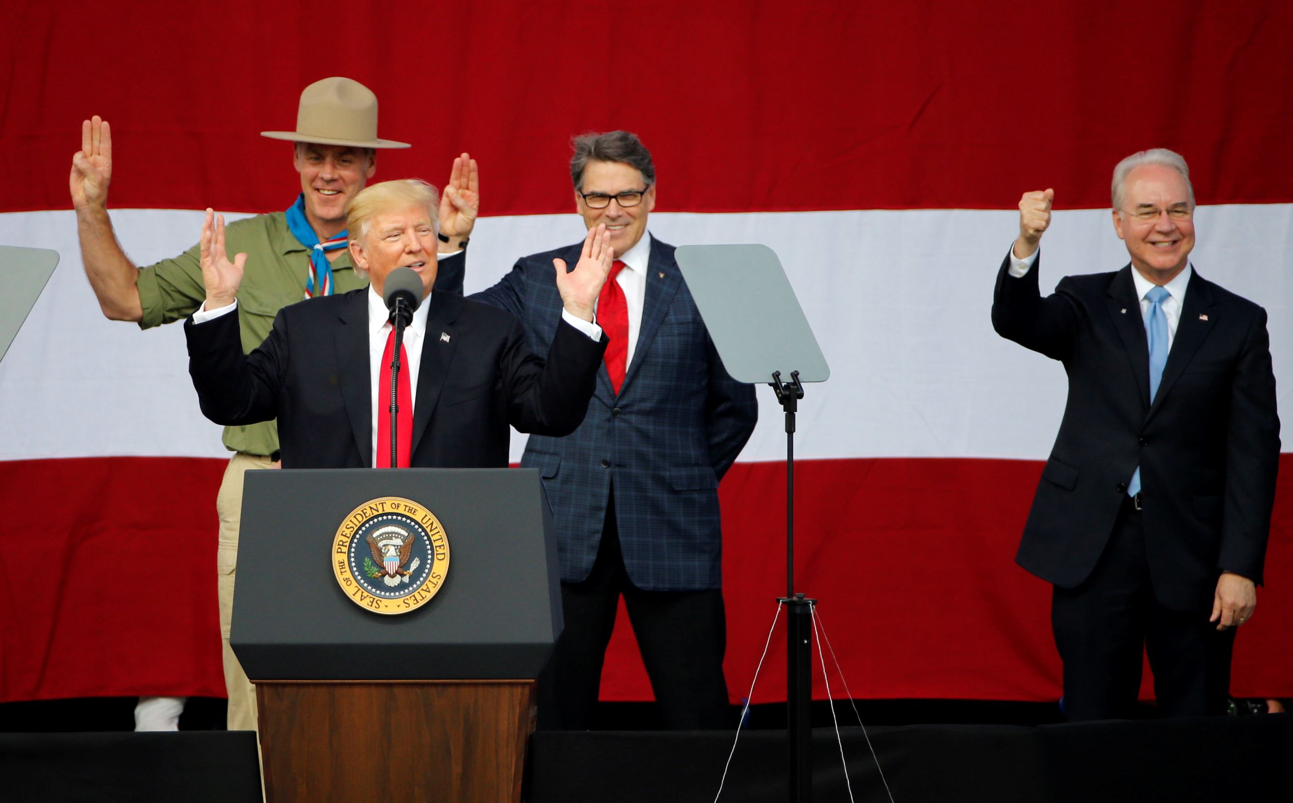 Trump's Scout speech broke with