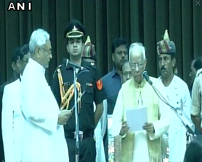 Nitish Kumar takes oath Bihar
