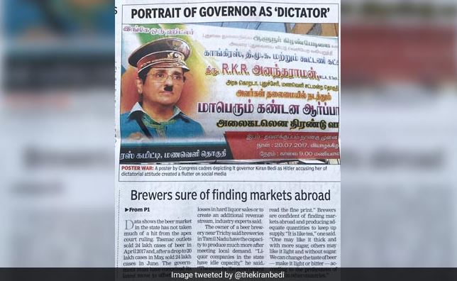 Kiran Bedi 'Hitler' posters
