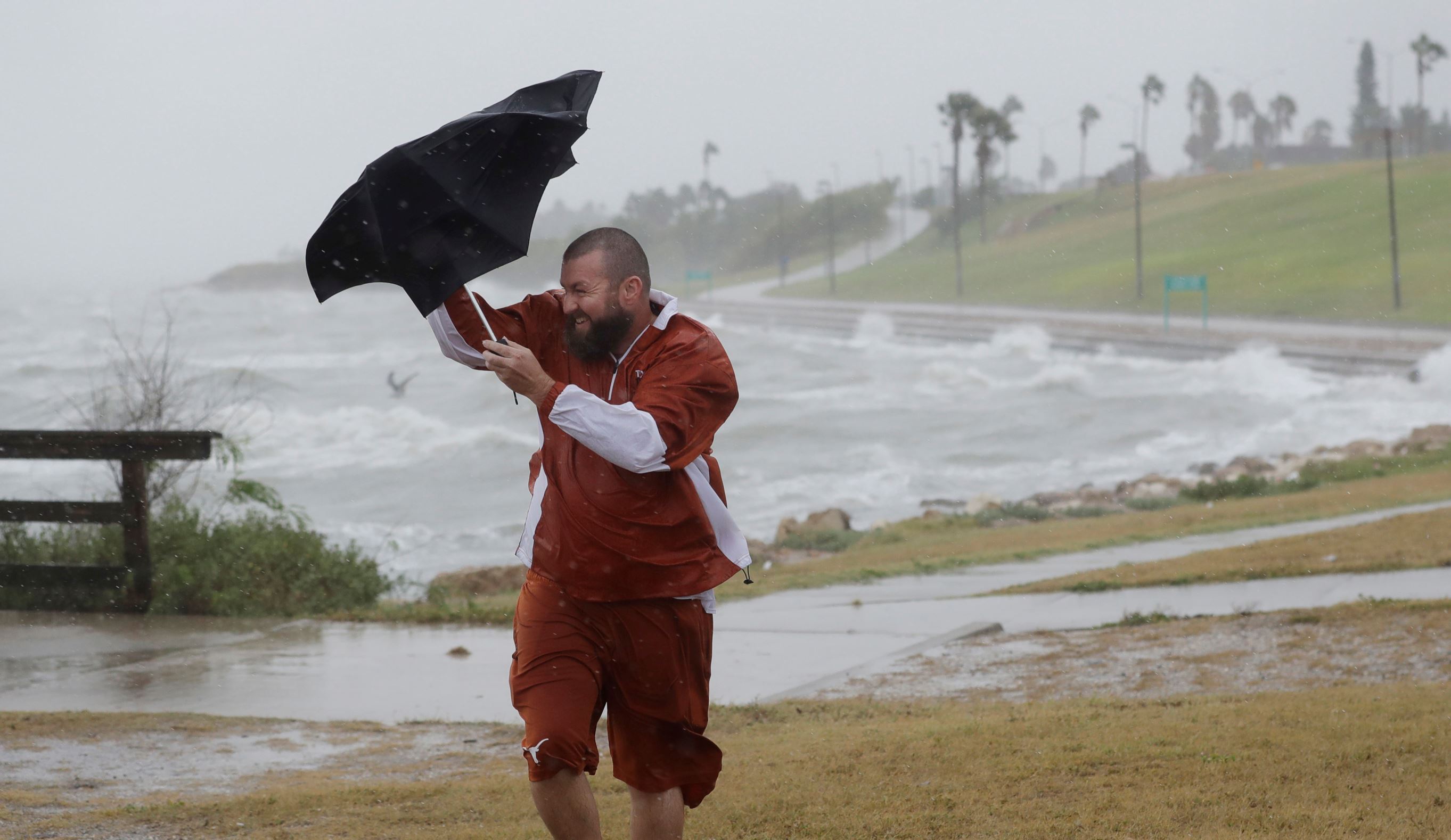 storm brings down buildings