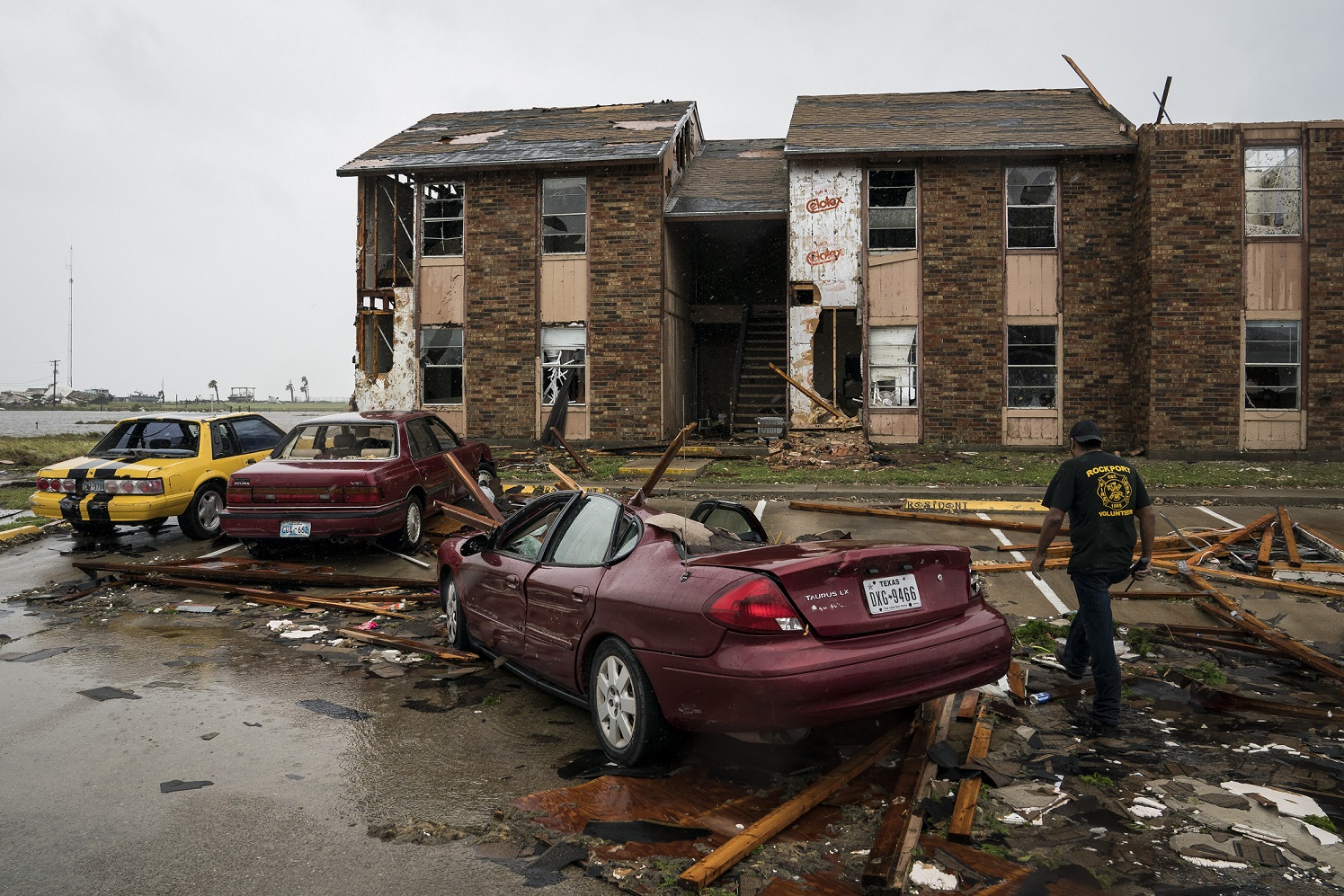 Harvey drops nearly feet water