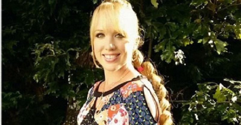 this woman with ankle-length blond