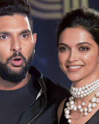 Deepika & Yuvraj cosy, with