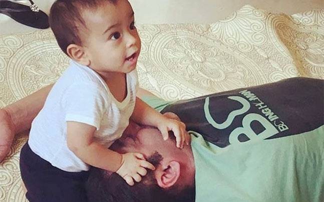 Watch: Baby Ahil tricks uncle