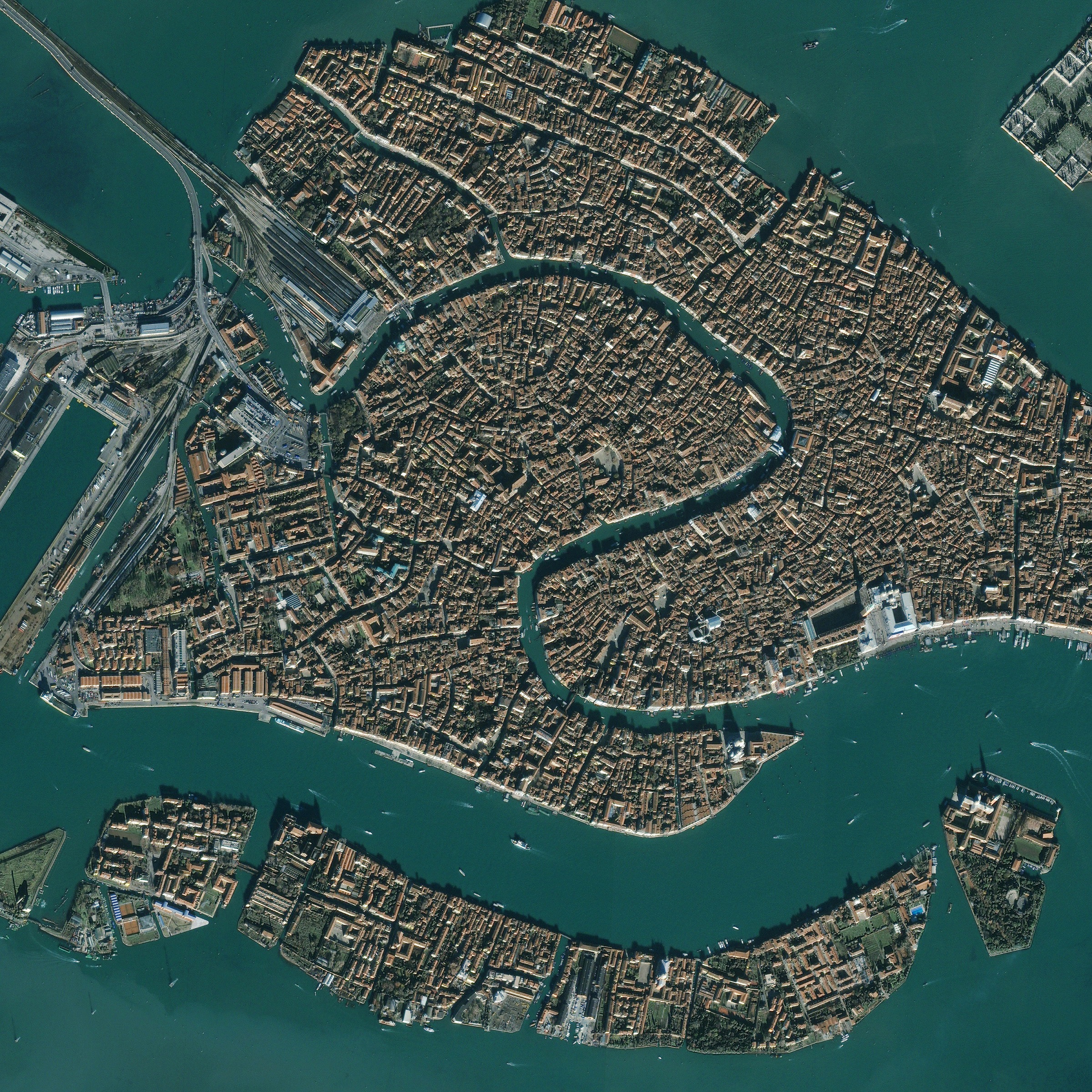 Birds's view major metropolis around