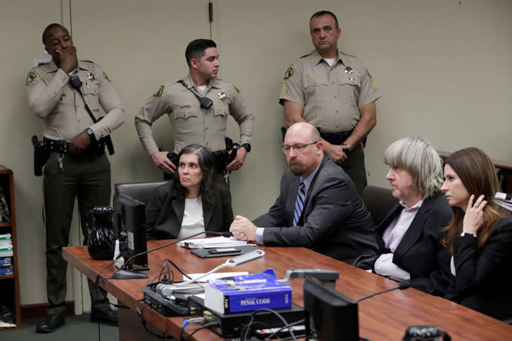 David Turpin and Louise Turpin appear in court for their arraignment in Riverside, California U.S. January 18, 2018.