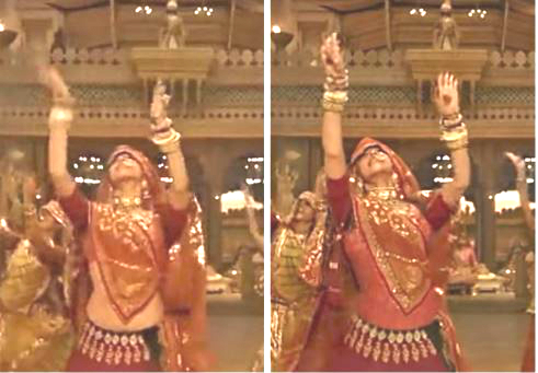 Deepika's midriff covered version Ghoomar