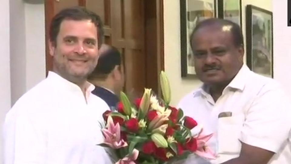 Kumaraswamy's meet with Gandhis