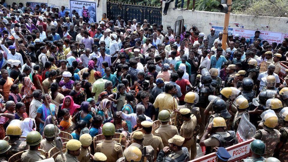 Madras stays work Sterlite unit