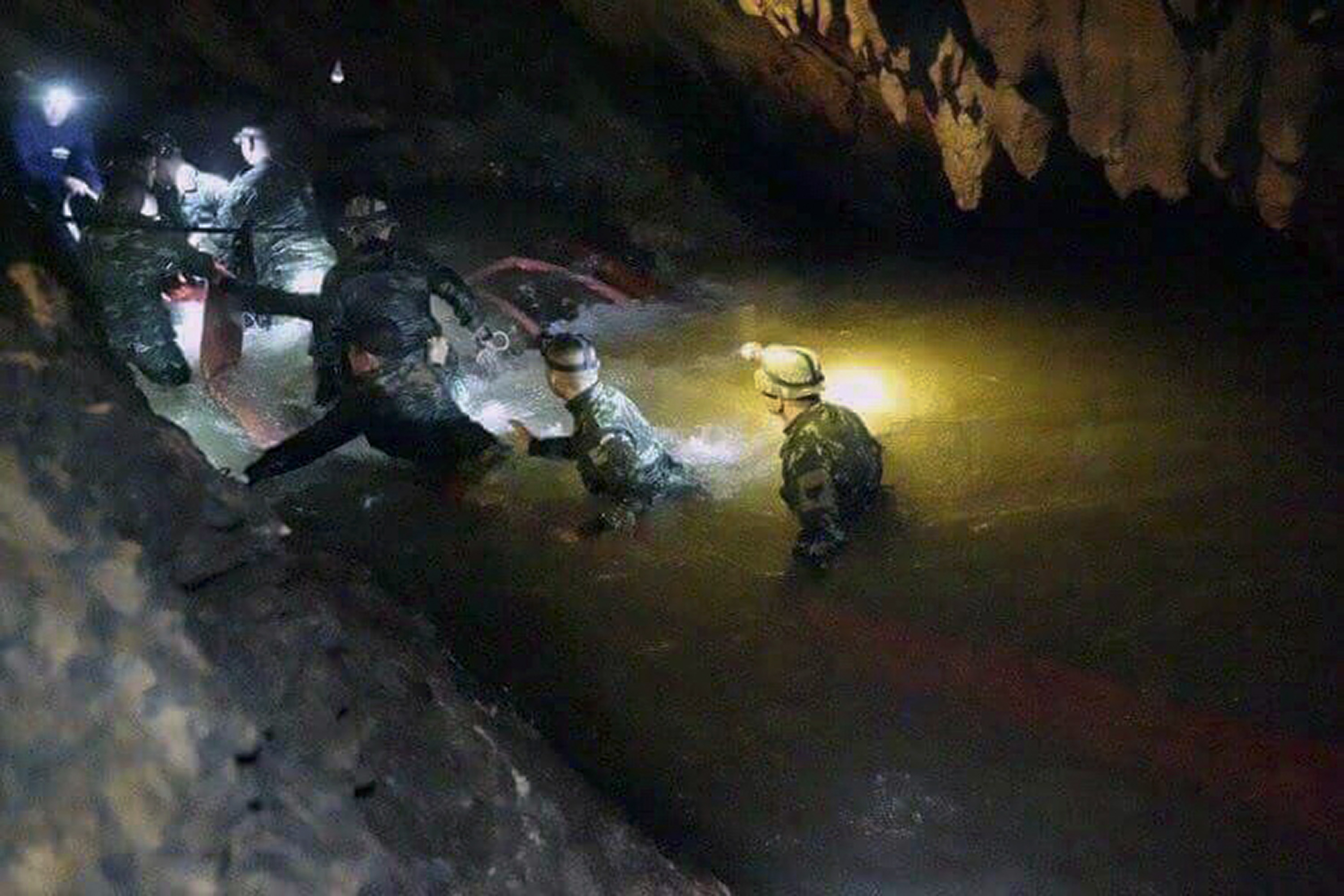 look inside dramatic Thai cave