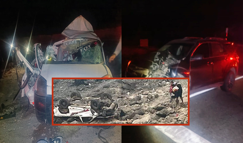 Dos personas mueren en triple choque en Arequipa accidente múltiple