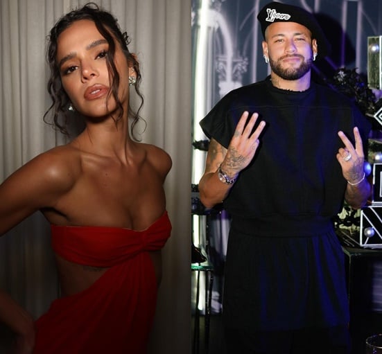 Bruna Marquezine e Neymar Jr vão a festa de Anitta e web fica agitada