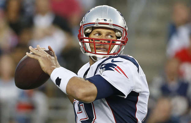 New England Patriots quarterback Tom Brady prepares to throw a pass against the Philadelphia Eagles in the first quarter of an NFL preseason game Aug. 15 in Foxborough, Mass.
