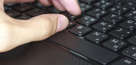 Hand on a keyboard space bar