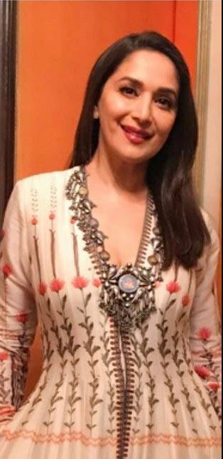 Madhuri stuns floral gown