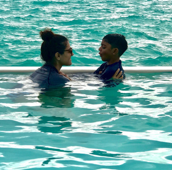 pic: Kajol chills pool with
