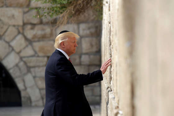 Slide 1 of 51: President Trump visits the Western Wall on May 22 in Jerusalem.