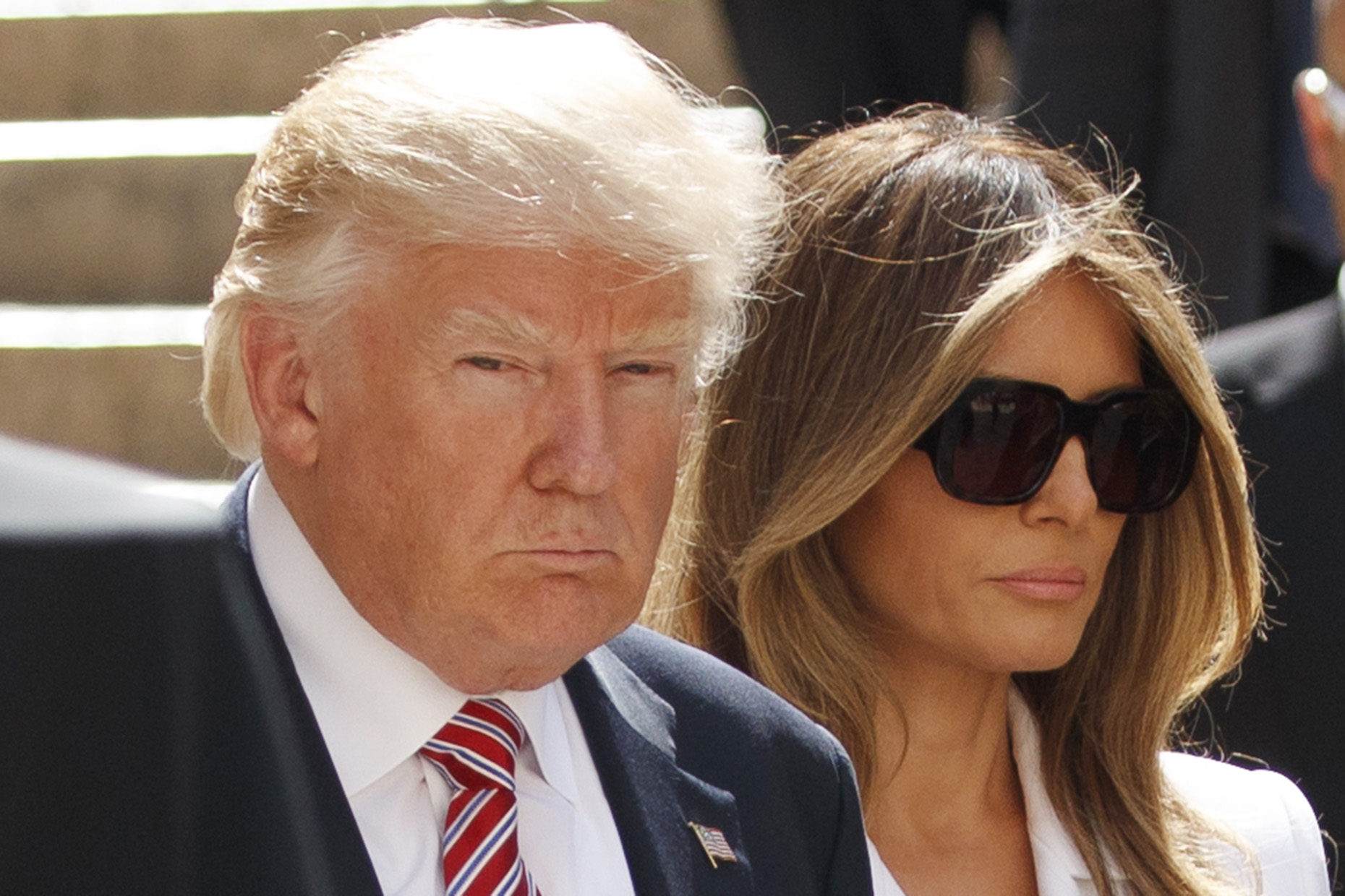 Melania slaps away Donald's hand