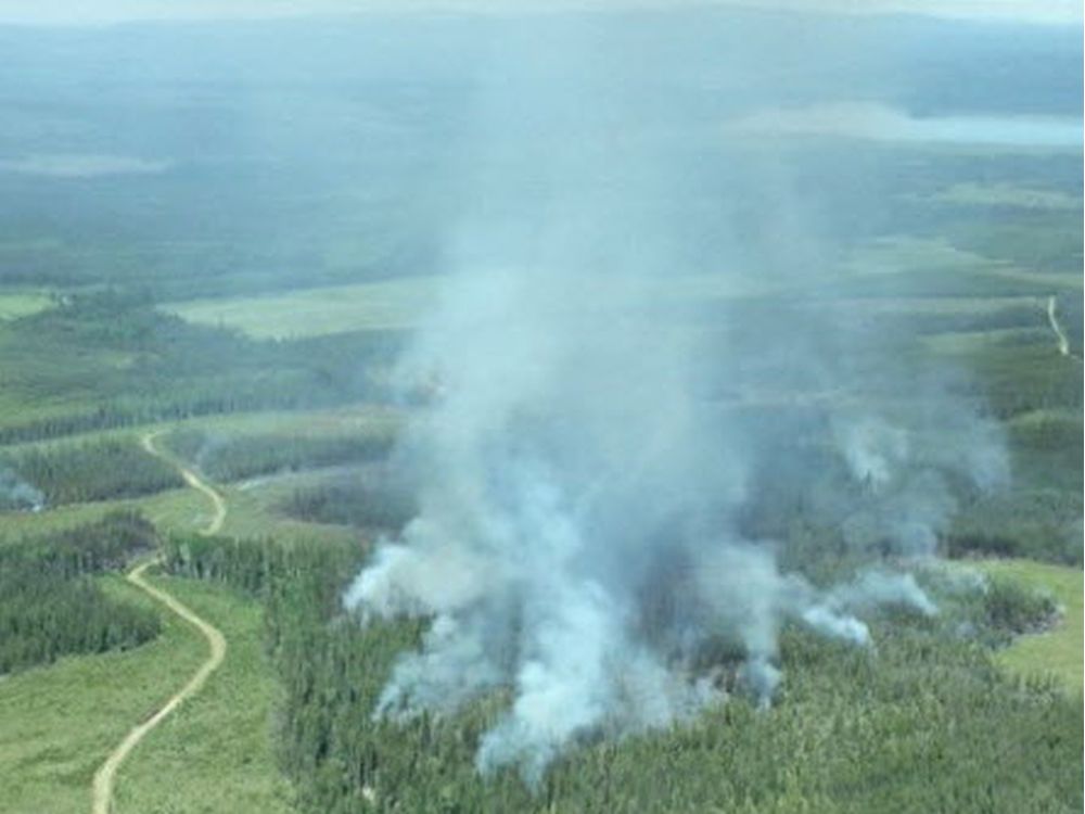 Wildfire burning control **rthwest Quesnel,