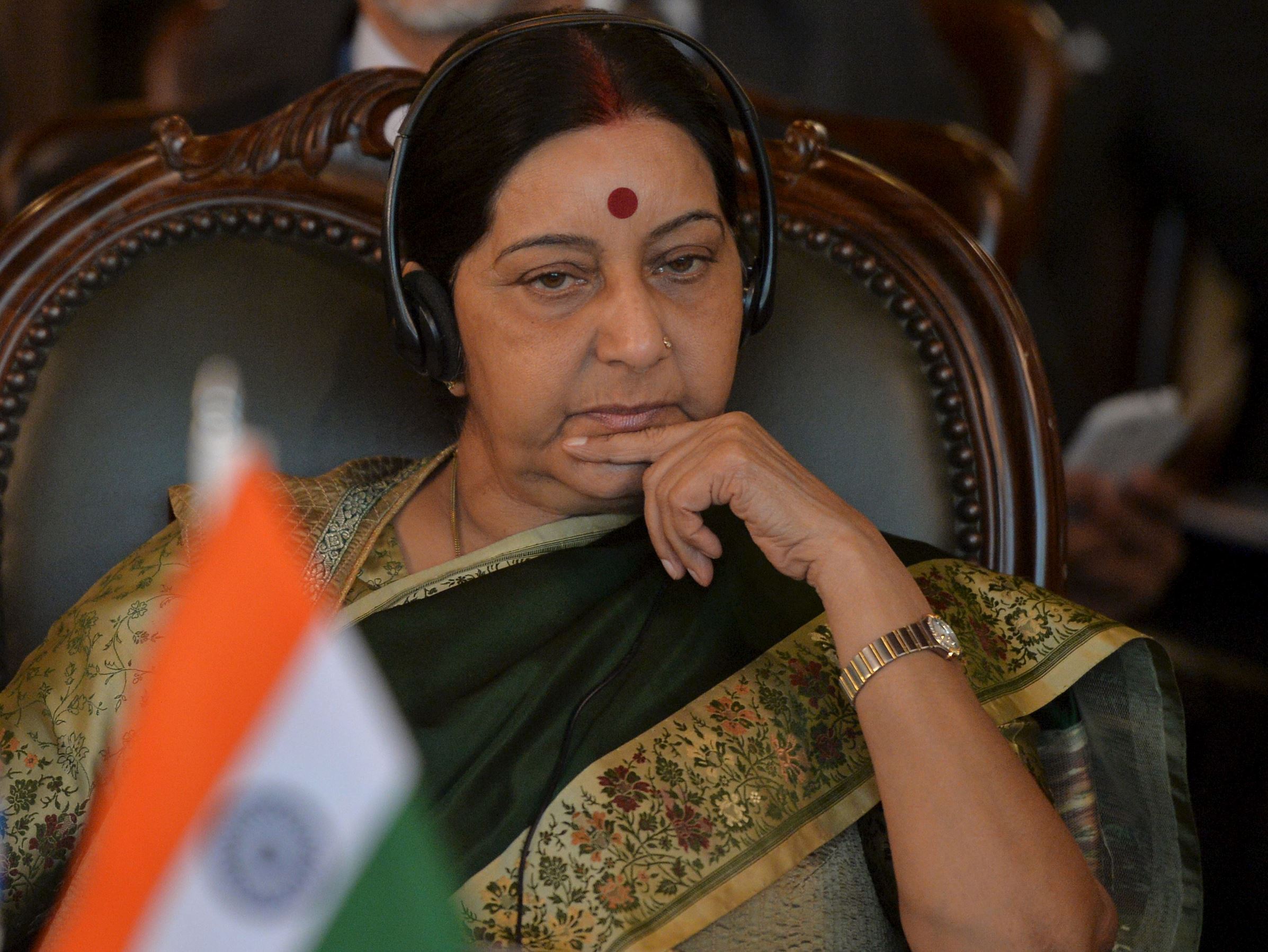 Sushma Swaraj rebuts Trump