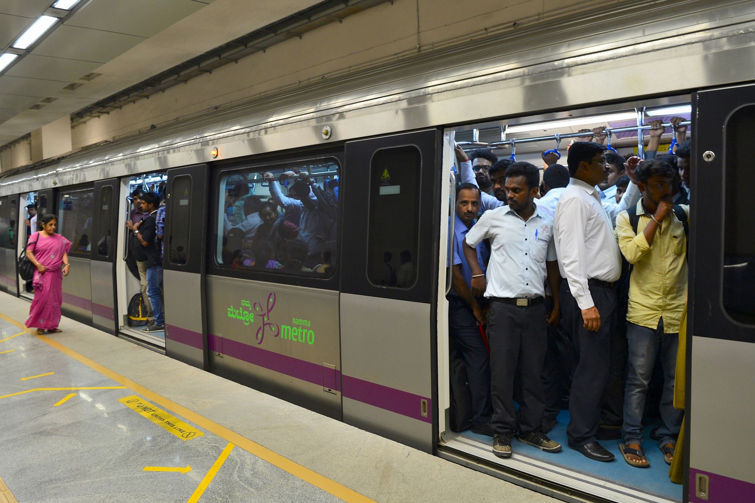 People enjoy Namma Metro ride