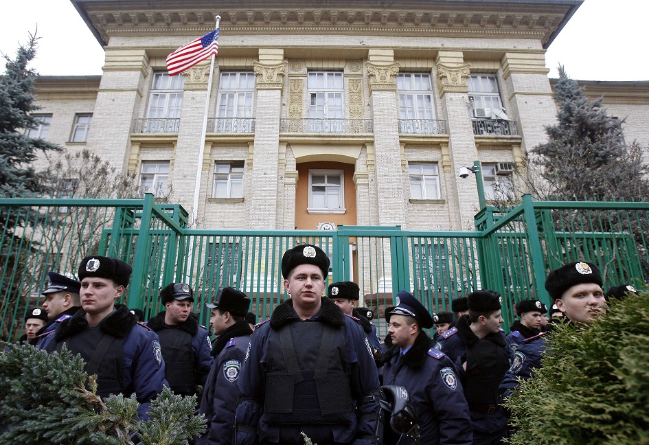 Kiev: Bomb hurled into U.S.