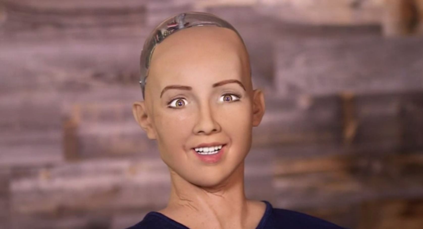 This creepy, human-like robot says