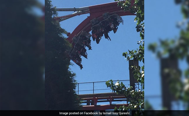 Watch: Roller coaster suddenly stops,