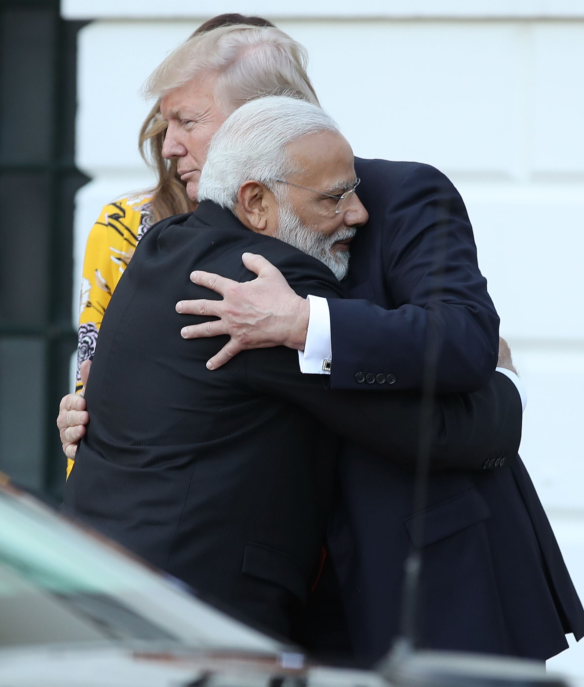 famous 'bear hug' Narendra Modi