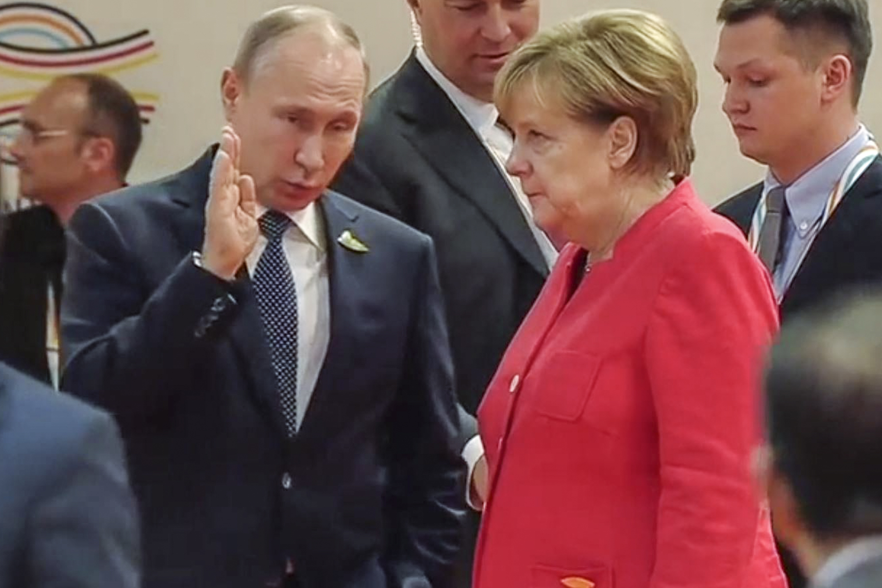 Angela Merkel rolls eyes Vladimir
