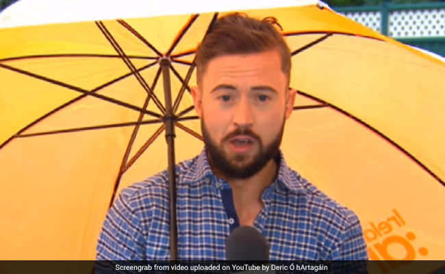 Weatherman 'blown away' during live