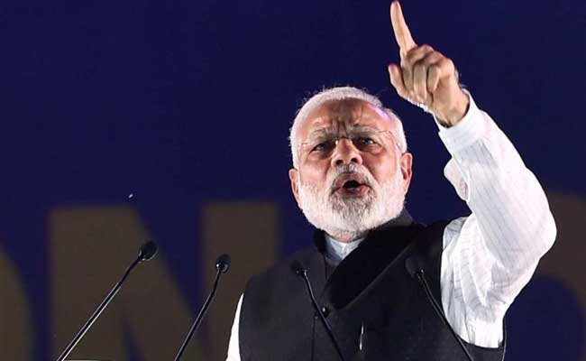 Modi presents stats *****down black
