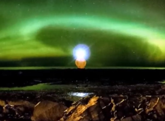 Stunning **rthern Lights caught video