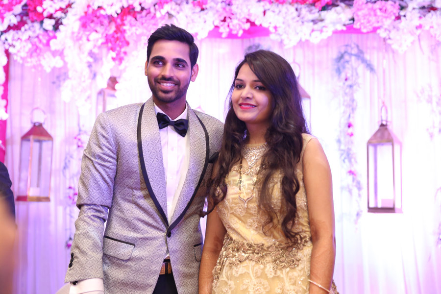 Pics: Bhuvneshwar Kumar's wedding reception