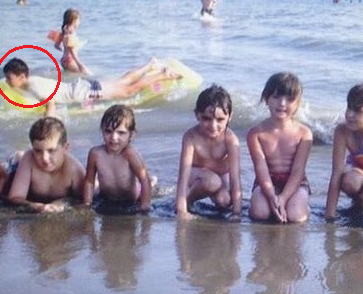 spots himself background fiancéeâ€™s childhood