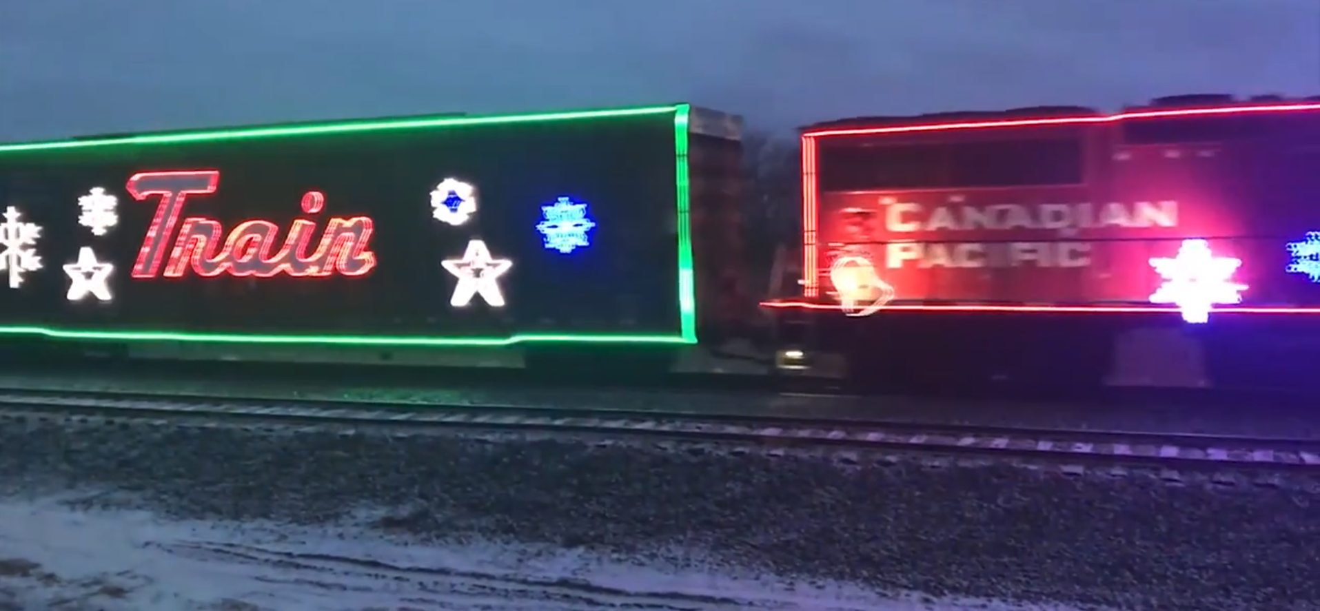 train with most Christmas spirit