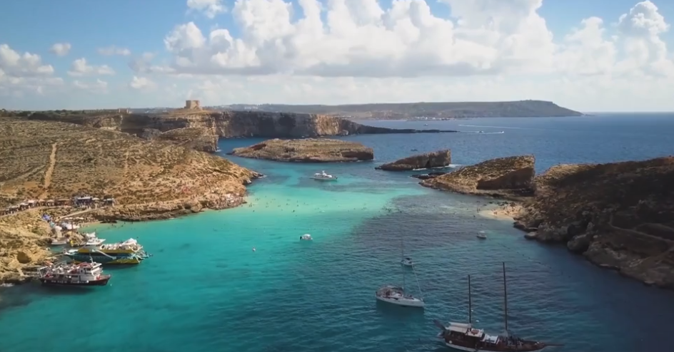 Honeymooners take incredible drone video