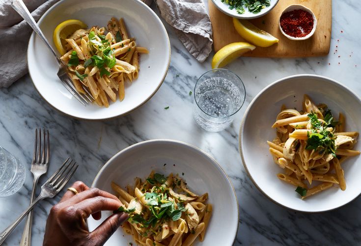 Dinner tonight: creamy pasta warm