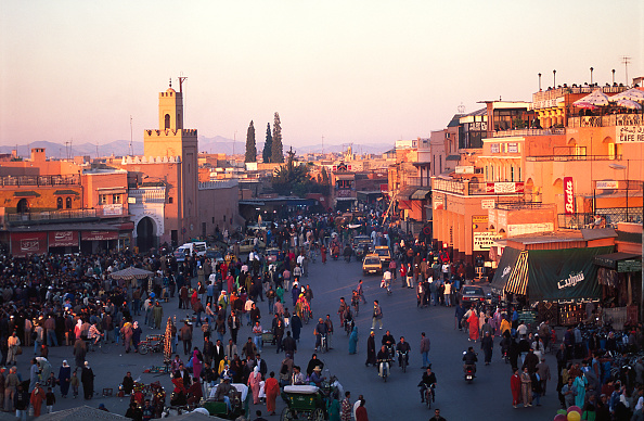PLACE JEMAA EL FNA, MARRAKECH. (Photo by Sylvain GRANDADAM /Gamma-Rapho via Getty Images)