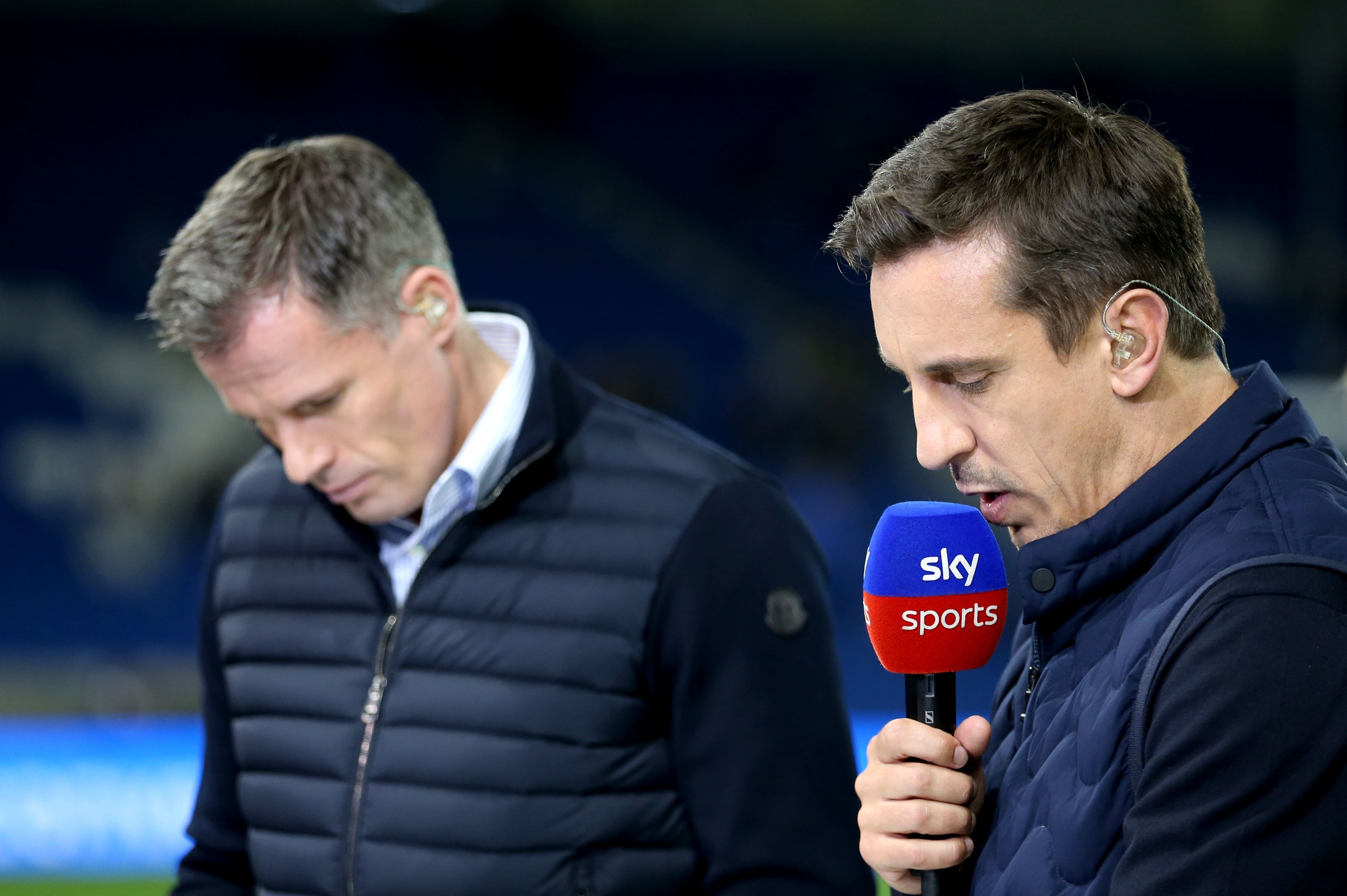 Jamie Carragher (left) and Gary Neville