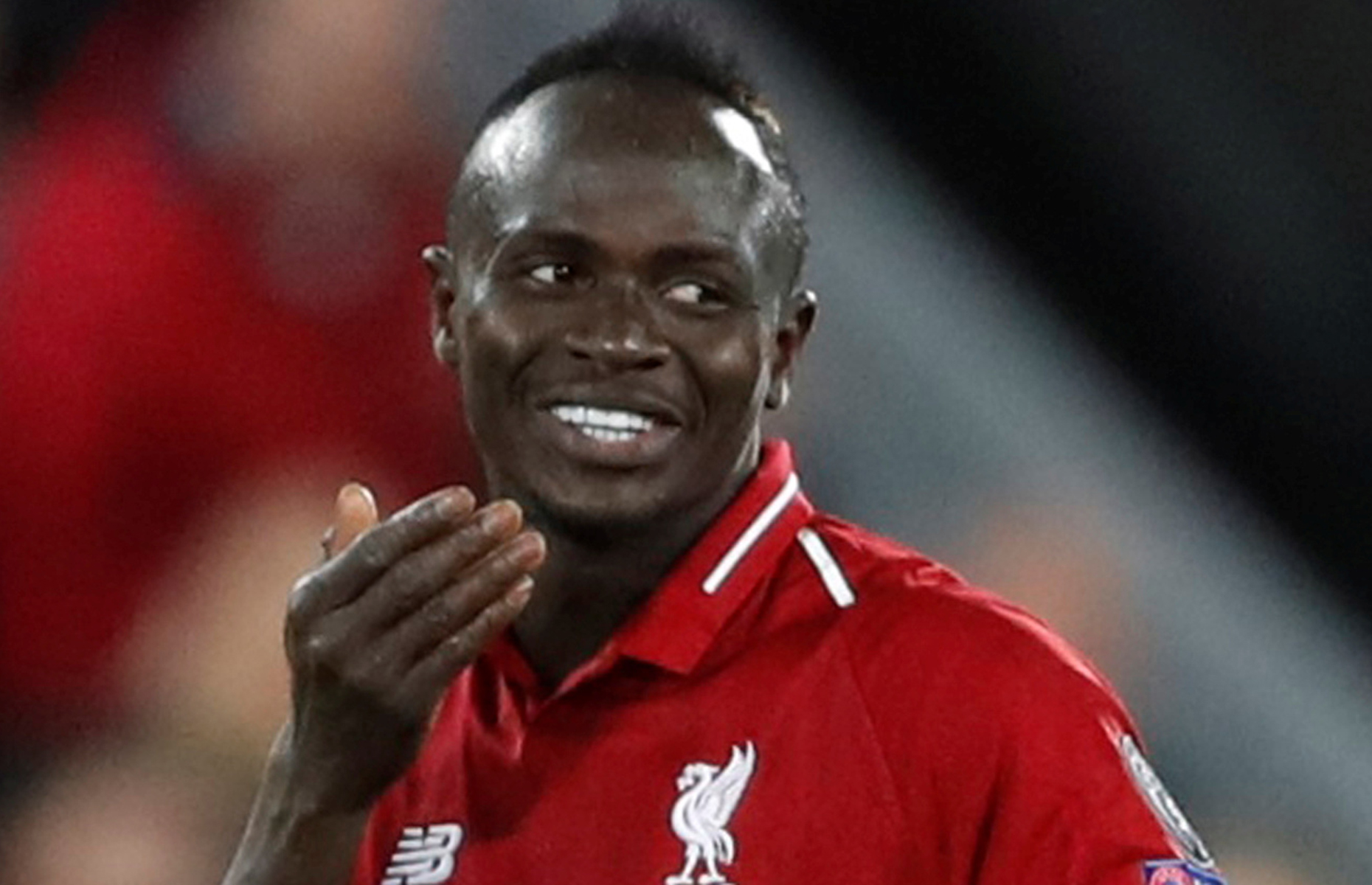 Liverpool's Sadio Mane celebrates a goal.