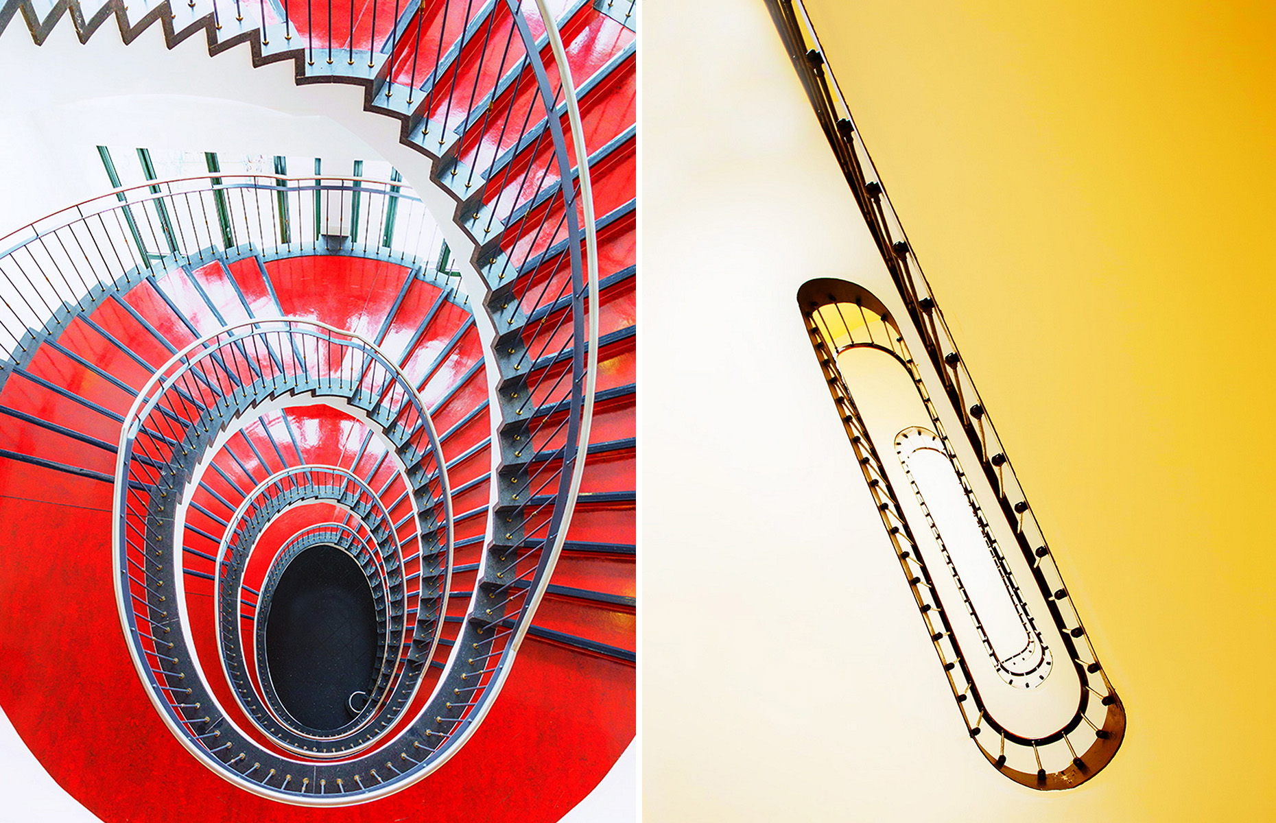 Photographer takes photos of spiralling staircases - Aug 2016