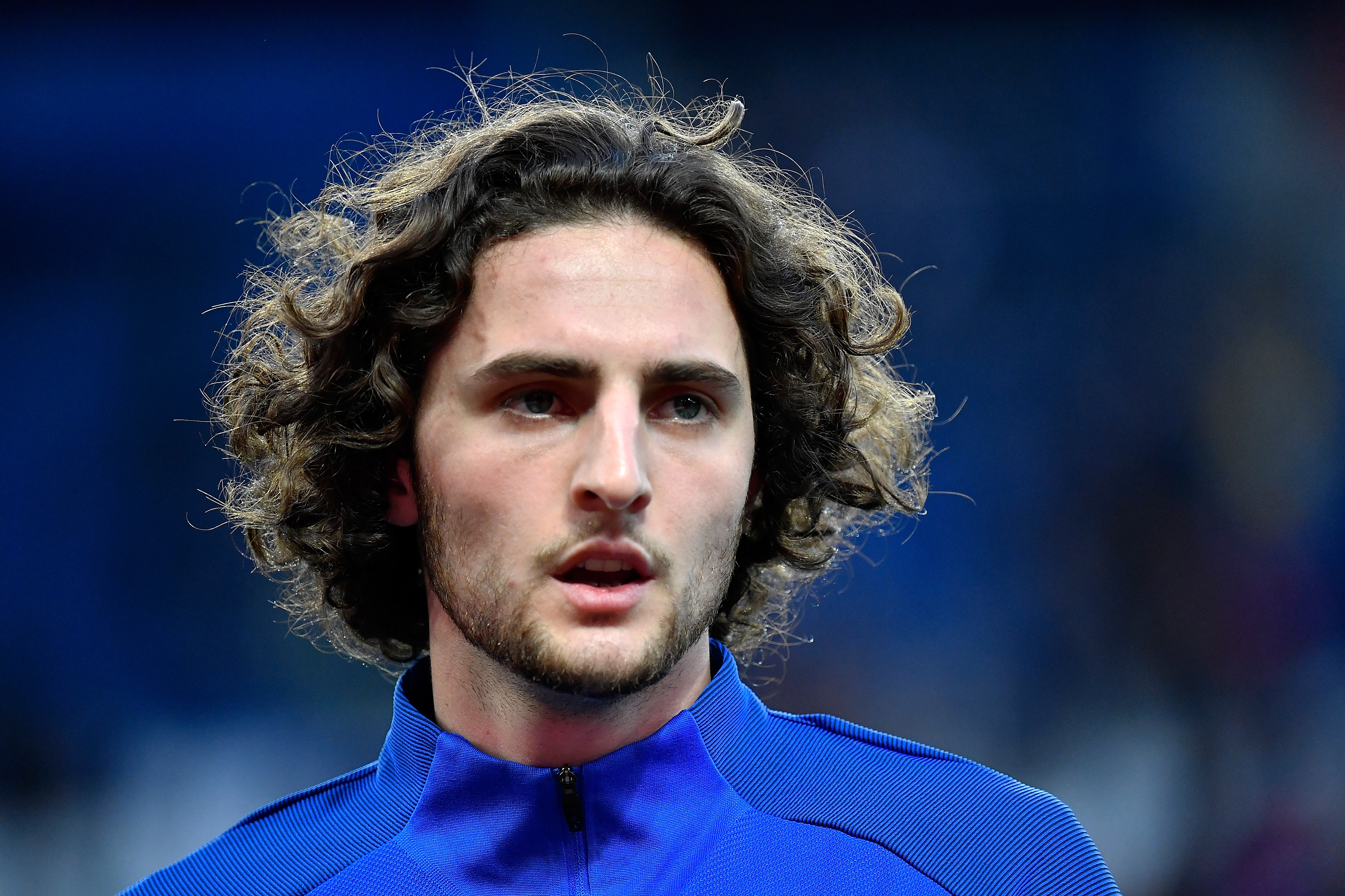 Adrien Rabiot of Paris Saint-Germain reacts during warmup before the Ligue 1 match between Paris Saint Germain and AS Monaco at Parc des Princes on April 15, 2018 in Paris, .