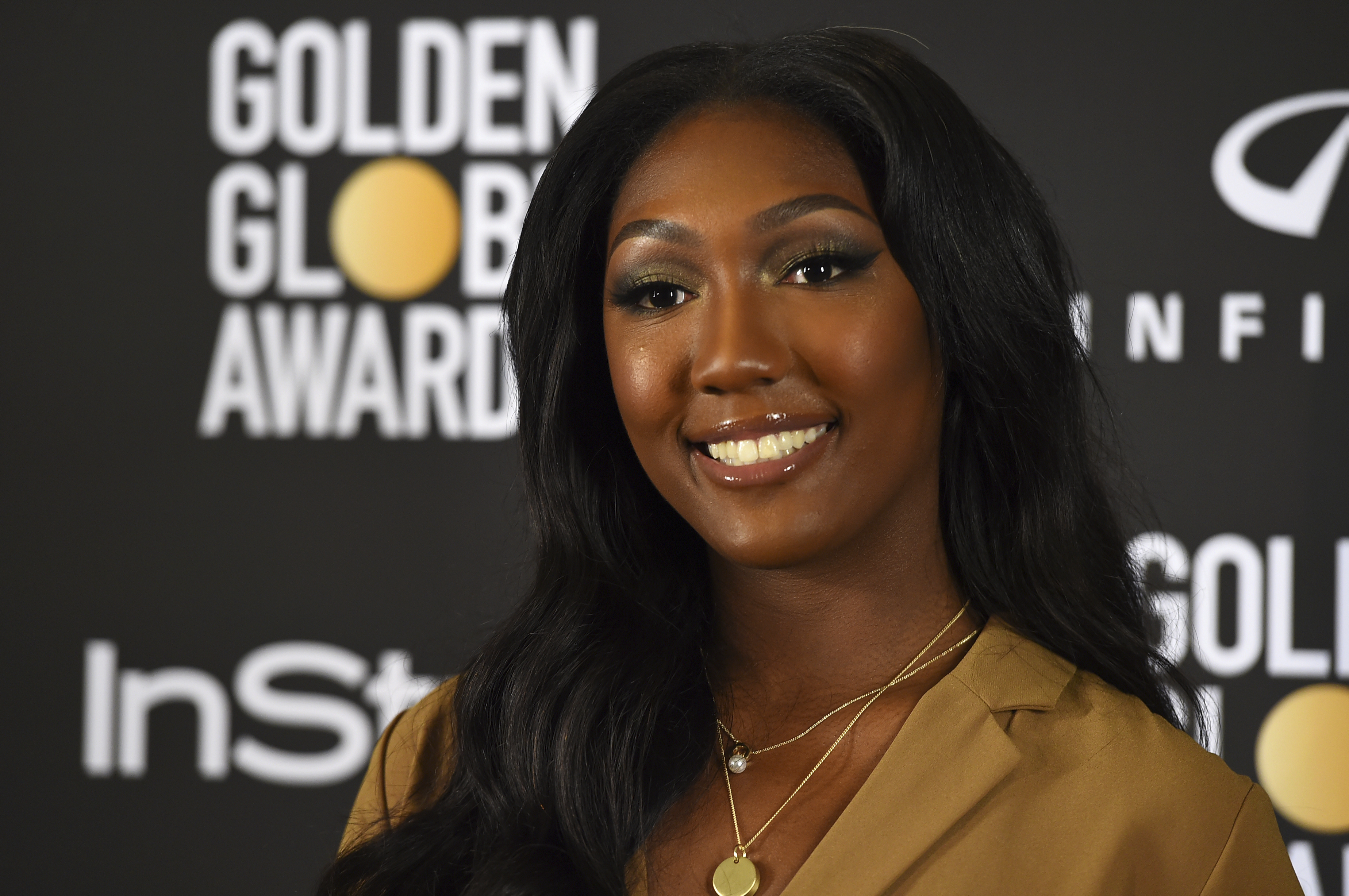 Isan Elba, daughter of Idris Elba, appears at a press conference naming her as the 2019 Golden Globe Ambassador at The Four Seasons Los Angeles on Wednesday, Nov. 14, 2018. (Photo by Jordan Strauss/Invision/AP)