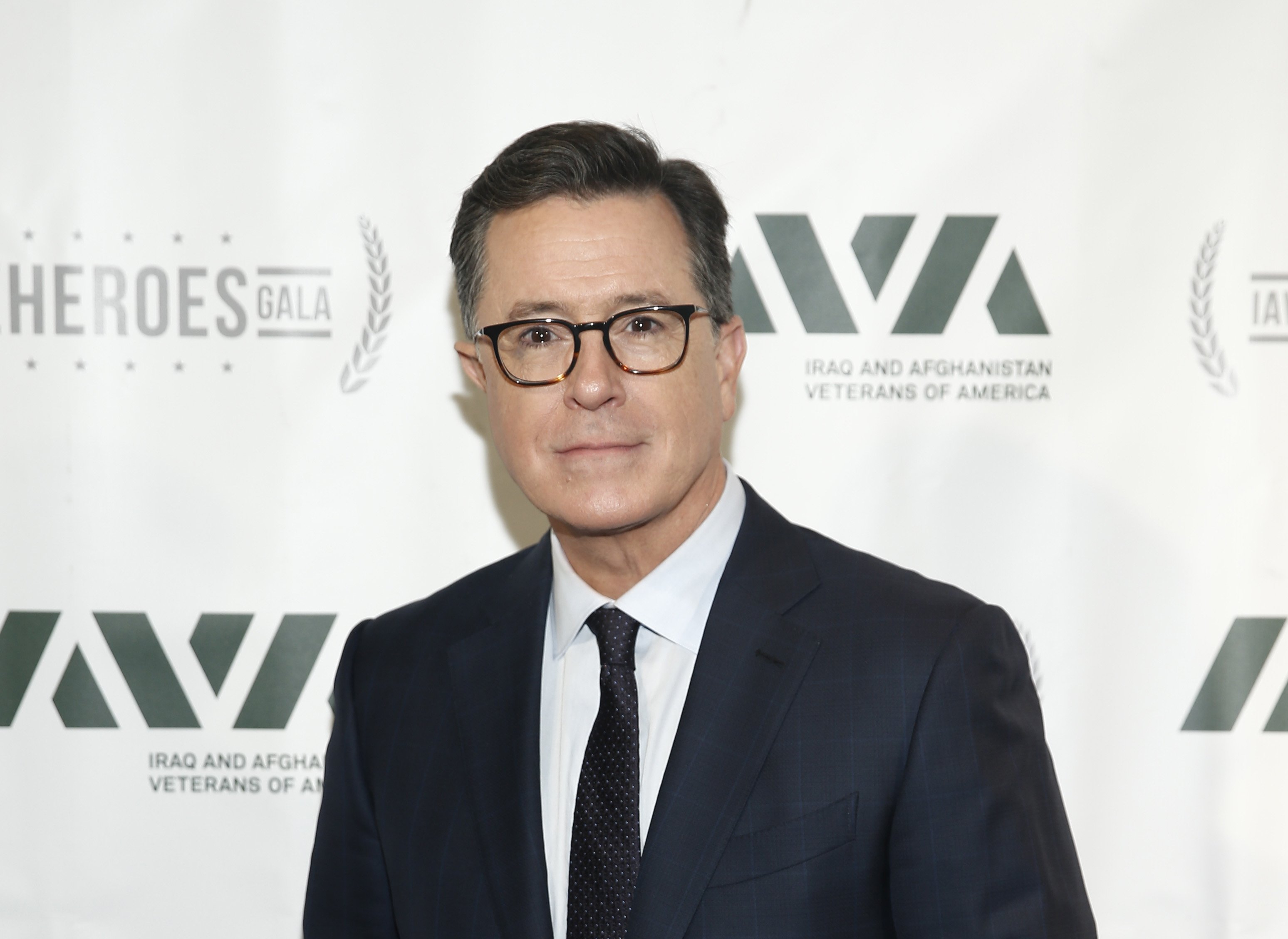 Stephen Colbert attends IAVA 12th Annual Heroes Gala at the Classic Car Club Manhattan on November 8, 2018 in New York City.  (Photo by Brian Ach/Getty Images for Iraq and Afghanistan Veterans of America )